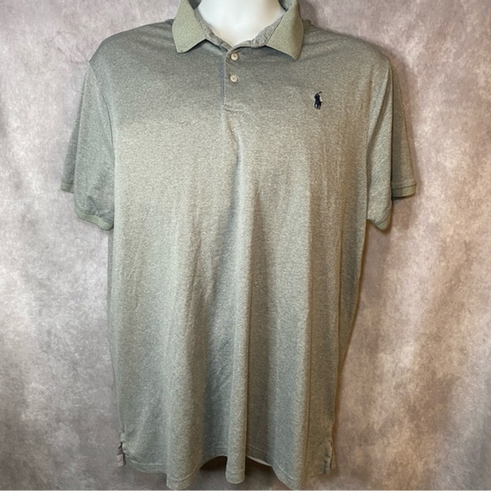 Polo Ralph Lauren Performance Polo‎ Shirt Men’s XXL Gray Short Sleeve Stretch